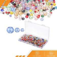 1000Pcs Rondelle Crystal Beads 4-8mm Faceted Beads Mixed Color Plating AB