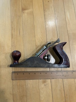 Vintage Craftsman Wood Hand Plane  Smooth Bottom 9-1/4'' by 2-1/2'' Blue Logo NICE