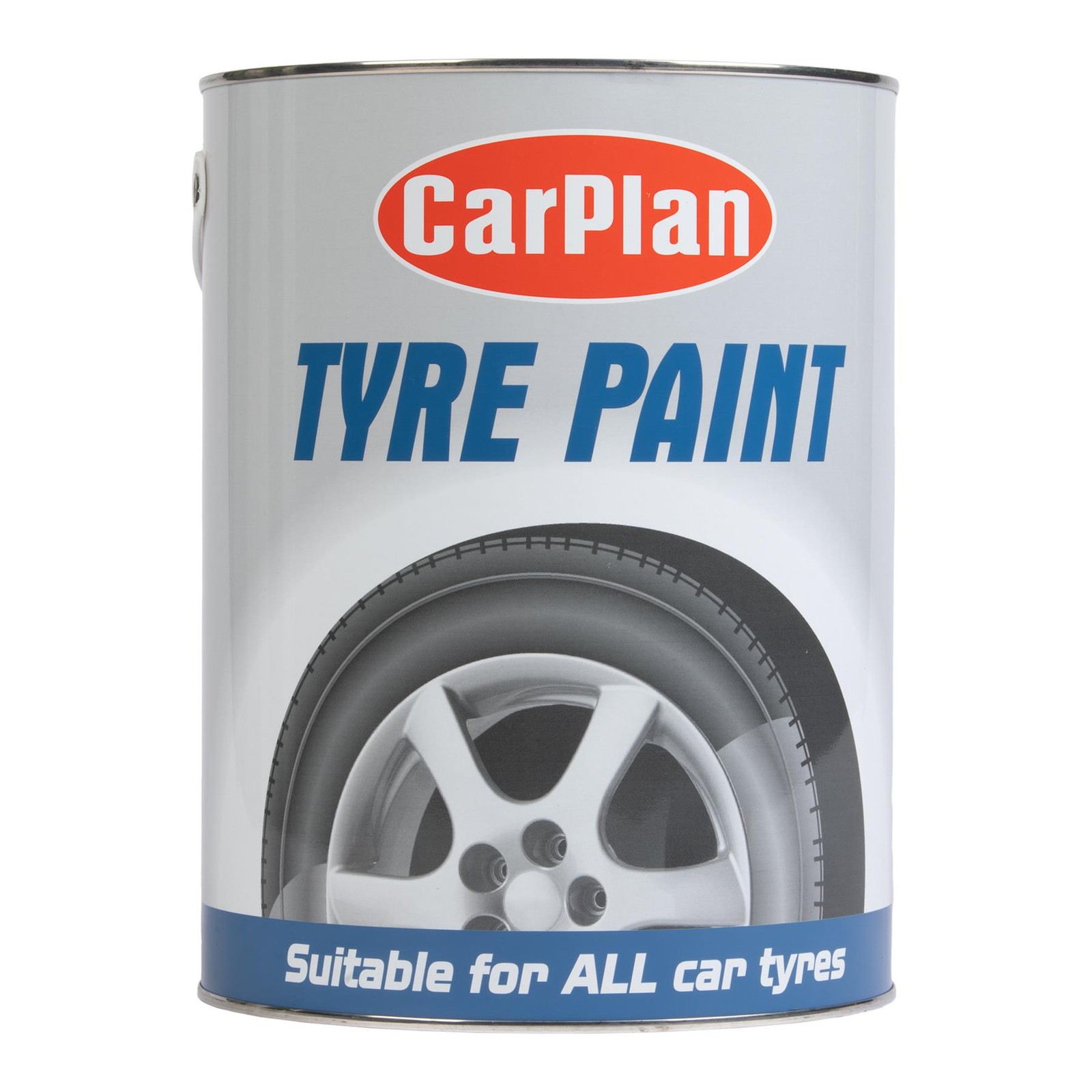 CarPlan TYM005 Tyre Paint Brush On 5L Suitable for Tyres Mud Flaps Car Mats