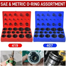 826PCS SAE Metric Rubber O-Ring Washer Assortment Kit Automotive W/ Storage Case