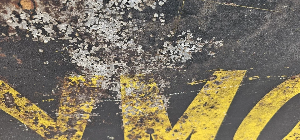 Huge 9 Ft Vintage Double Sided Plymouth Car Dealer Parts Service Sign Hanger - Image 3 of 4