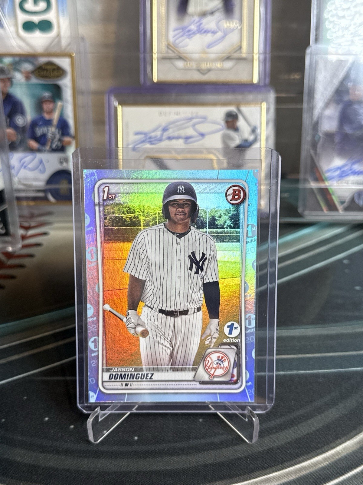 2020 Bowman 1st Edition - Jasson Dominguez #BFE-8 Sky Blue Foil (RC)