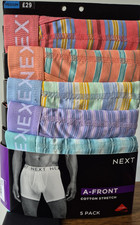 Next Confezione 5 Boxer Uomo Cotone Elasticizzato Fronte A Multicolore Medium 33-35" 29€
