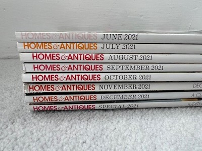 2021 Collection of Homes & Antiques Magazines - 8 distinct issues