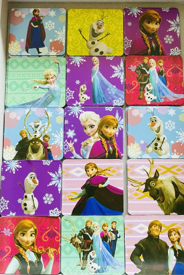 Disney Frozen Memory Match Game 72 Cards Kids Family Matching Game Complete - Image 4 of 4