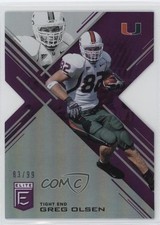 2017 Panini Elite Draft Picks Status Purple Die-Cut 83/99 Greg Olsen #41 0ud4