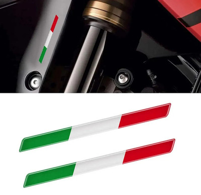 2x Italienische Flagge Aufkleber Wing Badge Embleme Decal Fiat Ducati Aprilia Italia 97m