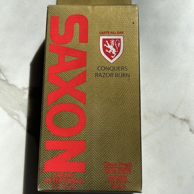 Vintage 1995 Saxon Cream After Shave Golden Musk 2.5 fl oz Conquers Razor Burn