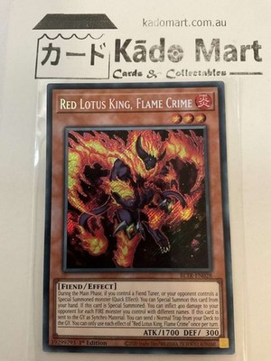 Yu-Gi-Oh! Red Lotus King, Flame Crime BLTR-EN028 - Secret Rare 1a Edizione - Carta Da Collezione