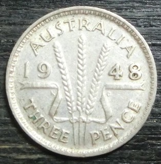 Australien 3 Pence 1948 1 41g 500er Silber