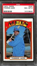1972 Topps #245 TOMMIE AGEE PSA 8 NM-MT 31519849 