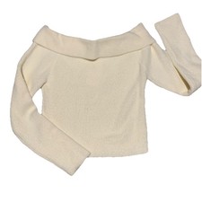 Altar'd State Off The Shoulder Sweater Ivory Size L NWT Retail 68