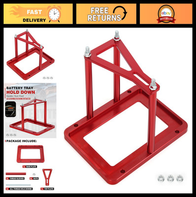 Battery Tray Hold Down Bracket Battery Relocation Kit for Optima Batteries Red