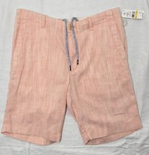 Tommy Bahama Men's Harbor Herringbone Stretch-Linen Shorts in Peach Sorbet 1