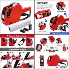 Pricing Tag Gun with 5150 Pcs Labels and 3 Extra Ink Rollers.