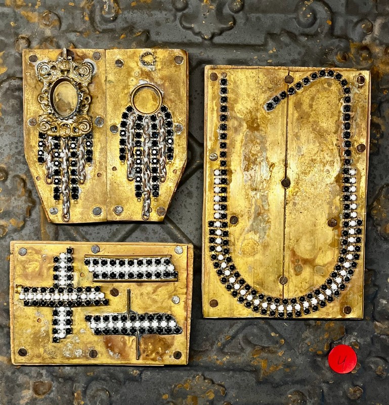 Vintage Decor, Rare One of a Kind Rhinestone Samples from Jewelry Warehouse lot4