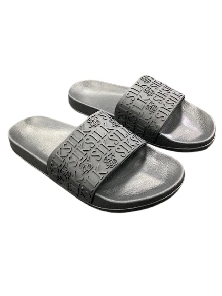 New Sik Silk Black Slider Slip on Mules Beach Pool Shower Summer Sandal