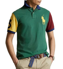 NEW Size 2XB Big Men's Polo Ralph Lauren Pony Mesh Polo Shirt Pine 148