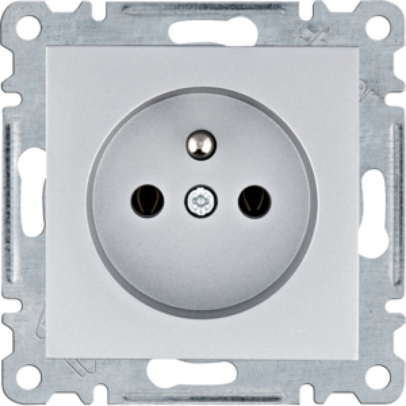 Lumina Power Socket with Ground 16A/250VAC Silver WL1022