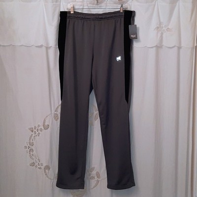 NWT Everlast Men's L Track Pant Basketball Shooter Pull On Gray straight leg