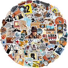 100 Pcs Detective Stickers for Birthday Party Decorations