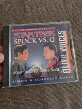 Star Trek Dual Signed CD Leonard Nemoy And John DeLancie