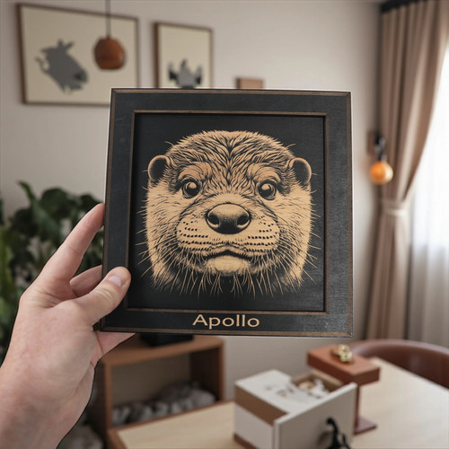 Framed Art - PERSONALIZED - CUSTOM - Otter - Picture 5 of 5