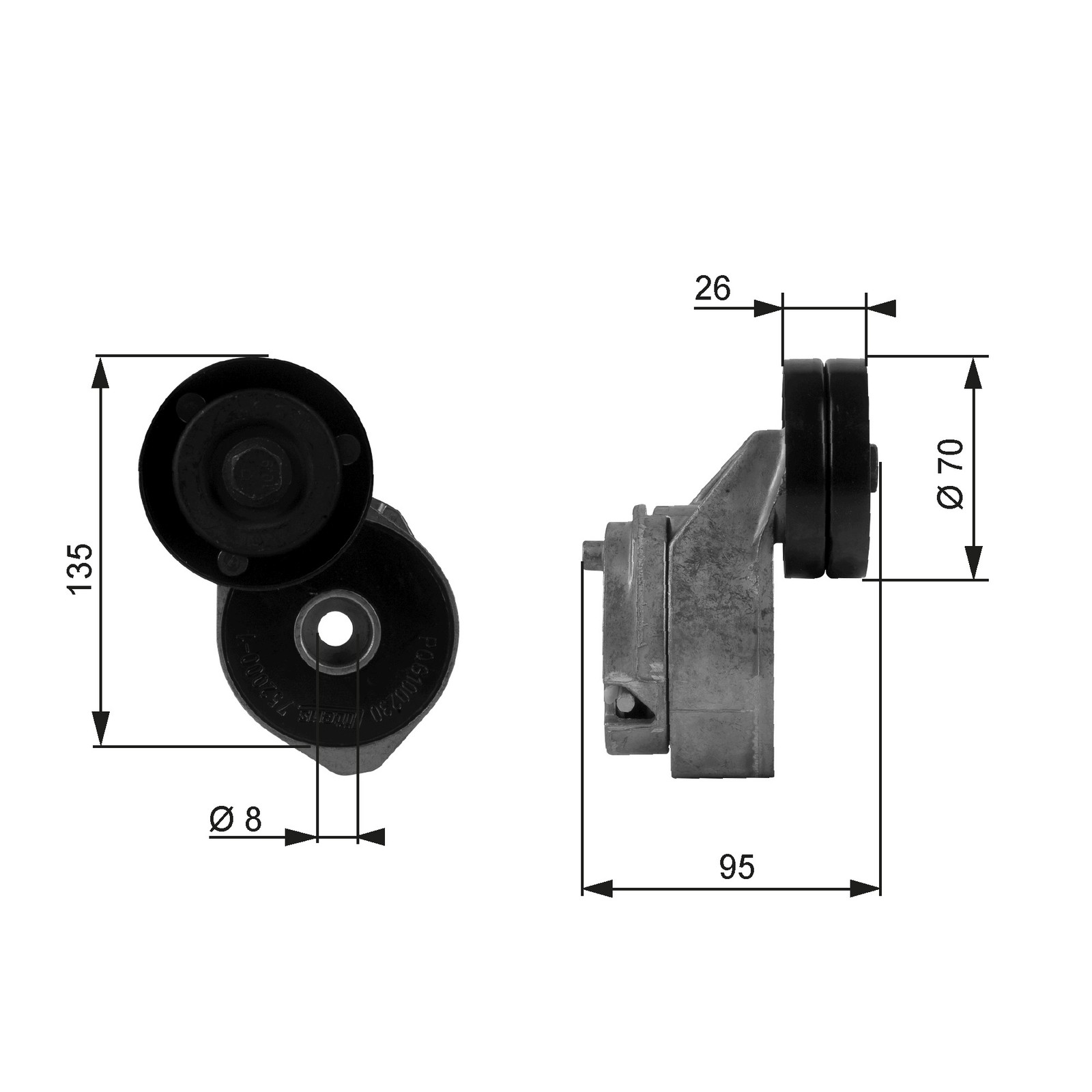 Fits GATES T38430 T38430 DRIVEALIGN MV TENS