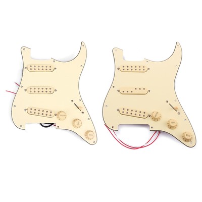 Beige Prewired Loaded Pickguard Alnico 5 Noiseless Pickups for Stratocaster ST