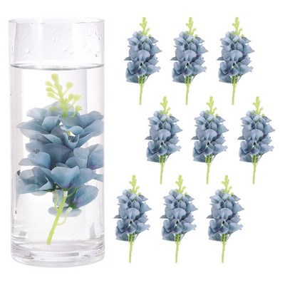 10 Pcs Floating Flowers for Centerpieces Artificial Hydrangea, Navy Blue