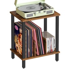 Small End Table, 2-Tier Record Player Stand Vinyl Record Turntable Stand with