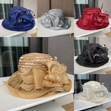 Lace Fascinator Women's Kentucky Hat Derby Tea Party Church Sun-Hat Dress Bridal