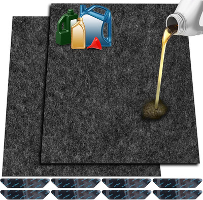 2 Pack Garage Floor Mat 60'' X 36'' - Oil Spill Mat for under Car Driveway Oil Dri