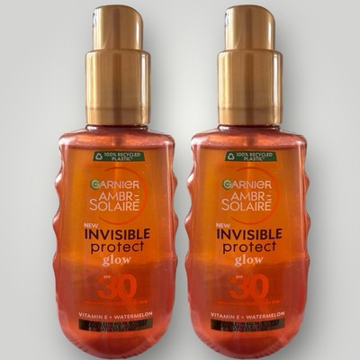 Garnier Ambre Solaire unsichtbar schützen transparentes Leuchten Sonnencreme Spray LSF30