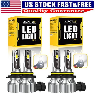 9005+9006 LED Combo Fog Light Kit White Light Bulbs 60000LM High Low Beam CANbus