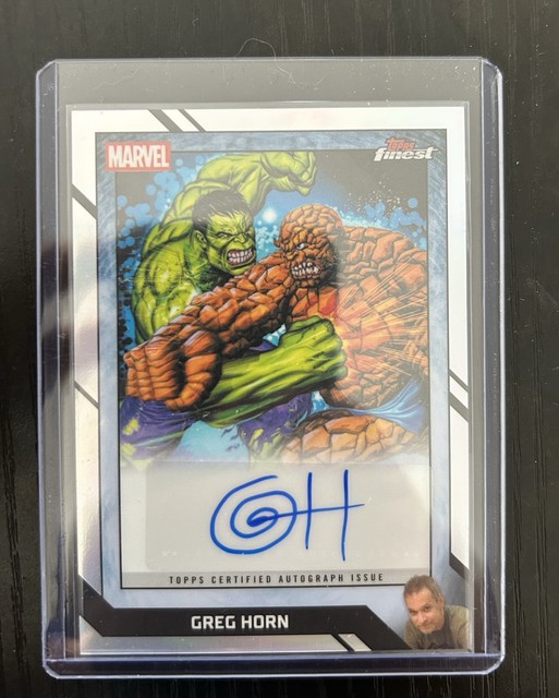 2026 Topps Finest Fantastic Four CBGH Greg Horn Auto Hulk vs Thing Refractor