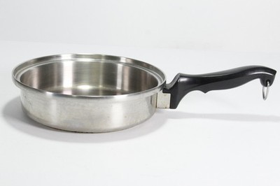 Chef's Ware Townecraft 8'' Skillet Frying Pan Multi-Core T-304 Stainless USA Vtg