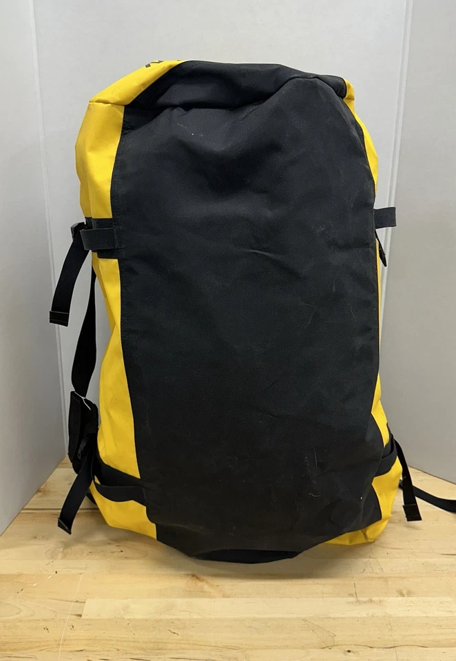 GRANDE Bolsa de Lona Cara Norte Base Campamento Bolsa de Lona Amarillo/Negro Viaje al Aire Libre Pesca Foto 3 de 4