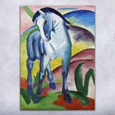 Franz Marc Blue Horse I Art Print Poster, Canvas or Framed Animal Art Fine Art