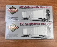 Proto 2000 Series 4 Pack 50' Automobile Box Car HO Scale Plastic Model Kits NEW