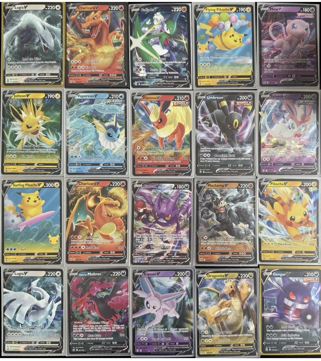 1 Pack + 20 Pokemon Card Bulk Lot TCG Vstar/Radiant/Ex/V/FA