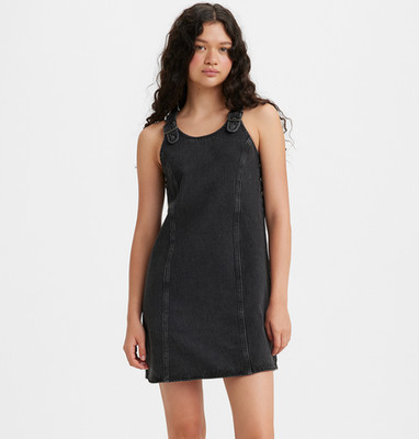 Levi's Alyssa Denim Mini Dress Black A48720002 XXL