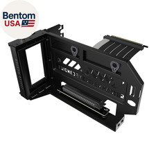 Masteraccessory Vertical GPU Card Holder Kit V3 Black, Premium Riser Cable PCI-E