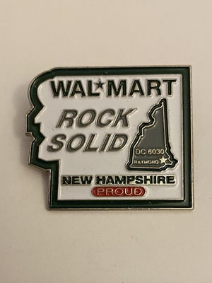 #ad Walmart New Hampshire Proud Rock Solid Lapel Pin P146 $12.00