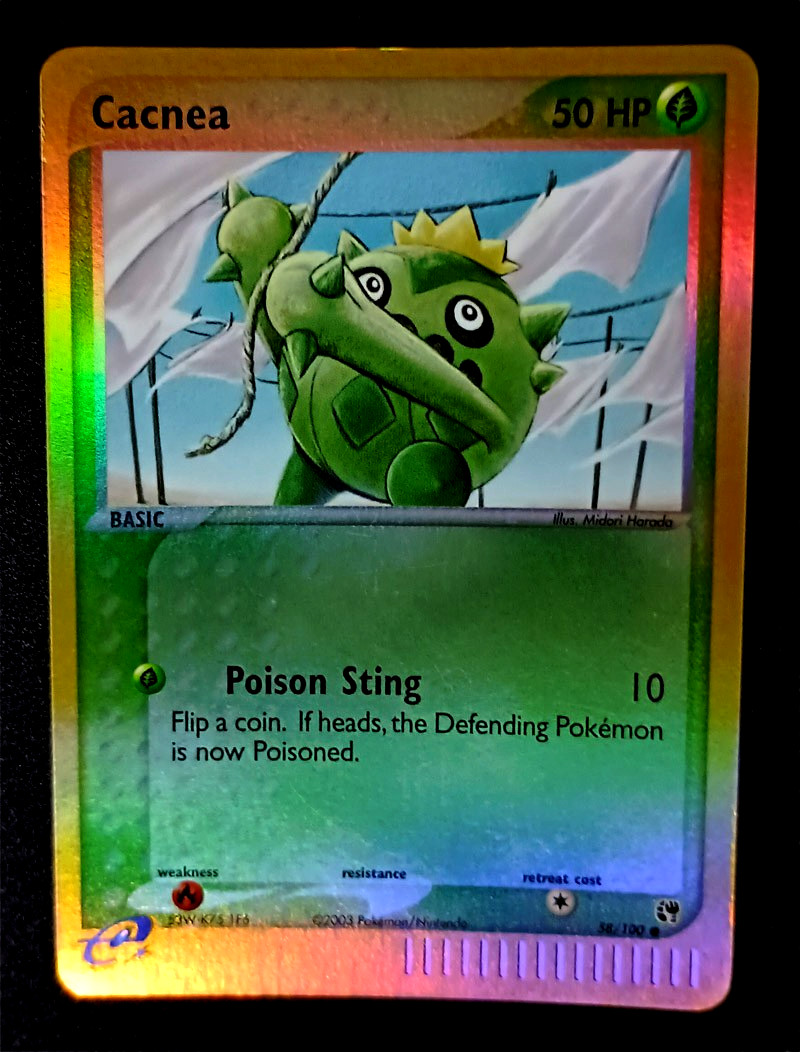 Cacnea 58/100 Reverse Holo EX Sandstorm LP+  With Free eBay Shipping