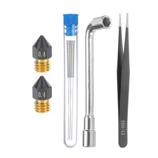 3D Nozzles Kit, 2pcs 3D Printer MK8 Brass Nozzles 0.4mm, Cleaning Needles