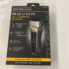 MicroTouch Titanium ROVOR All-Terrain Wet/Dry Shaver 5022 NEW flex blade ROVER