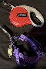 New COASTAL Retractable Dog Leash Red 16 Ft Large Up To 110lb-RED+LUPINE HARNESS — photo 1