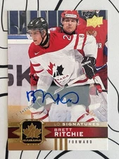 2017-18 UPPER DECK TEAM CANADA BRETT RITCHIE #23 UD SIGNATURES AUTOGRAPH AUTO RC