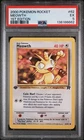 2000 Pokemon Team Rocket Meowth 1st Edition PSA 5